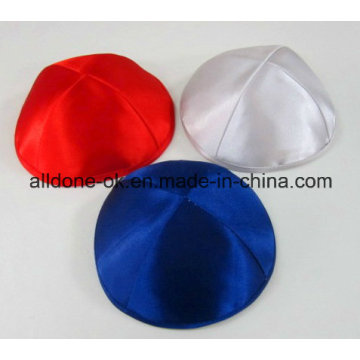 Satin Vier Panels Yarmulka Kippot Jüdische Schädel Cap Kippah