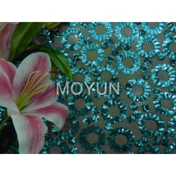 POLY MESH AVEC 3MM SEQUIN EMBD 50/52 "