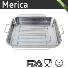 Bandeja de alimentos de aço inoxidável com rack