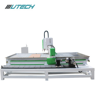 mdf door cnc making machine with rotating shaft