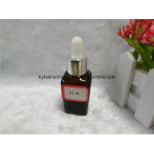 25ml Brown Square Essential Oil Bottle with White Dropper (EOB-17)