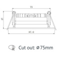 6w tilt COB slim downlight