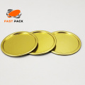 D85mm Gold print Top/Ring/Bottom Components for Tin Can