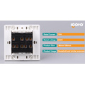 Igoto British Standard 3 Gang 1 Way Electrical Switch