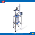 Chemical vacuum double-layer glass reactor series