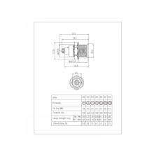 M9 Self-Lock Female Connector With Nut Fixed