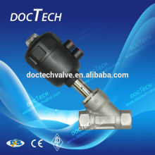 G1/2 Plastic Pneumatic Angle Seat Valve threaded,Plastic actuator,Temp. With Stainless Steel CF8/CF8M 2-Way Body