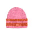 colorful and accented with fun patch knit hat