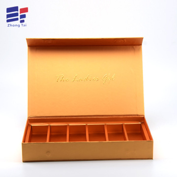 Book shape gold  paper cosmetic packaging box