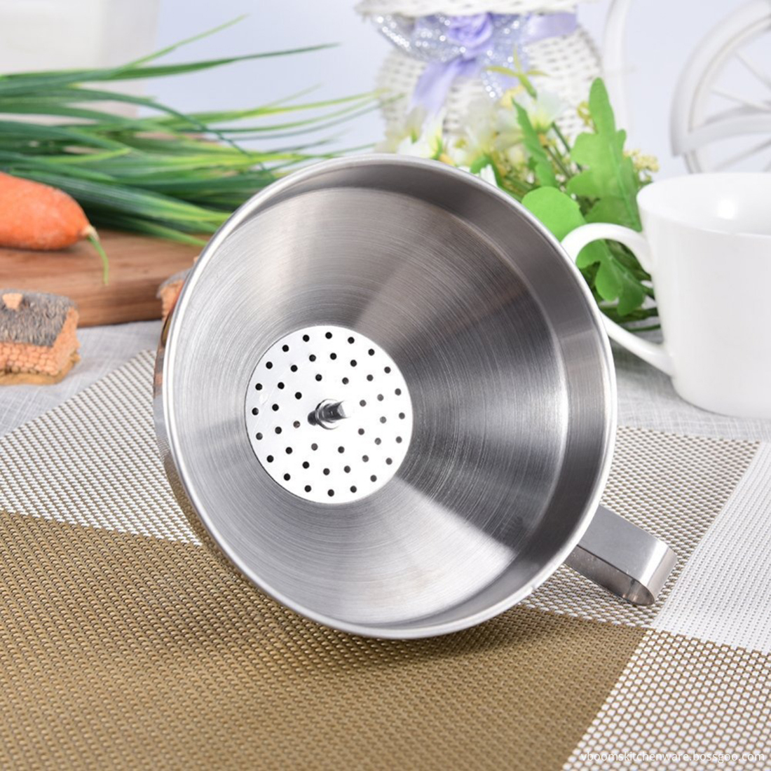 Stainless Steel Funnel With Strainer