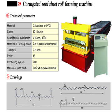 roofing panel corrugated roll forming machine