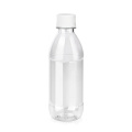 Yuyao Factory OEM labeling 300ml food grade pet plastic drinking water bottles for drinks with screw lid