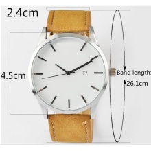 Relógio de homens de moda de pulseira de couro personalizado