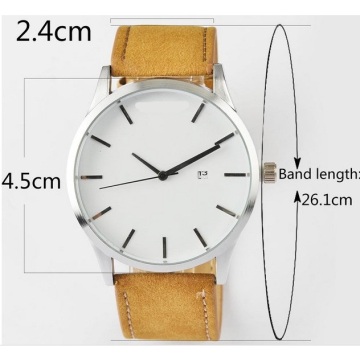 Montre à bracelet en cuir sur mesure pour hommes