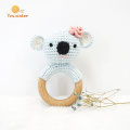 Crochet Beech Wood Koala Teether Baby Toys