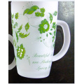 Frosted Blumen-Glas-Becher Kaffeetasse billige Glaswaren