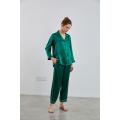 SANGSHANG green color silk sleep wear