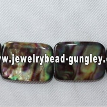 dyed rectangle freshwater shell beads