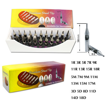 Kit de pointe de tatouage en acier inoxydable européen de haute qualité 22Pcs