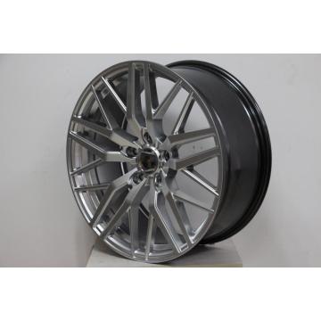 Staggered Silver Machine Face alloy wheel