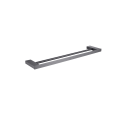 Black Double Rail Bath Towel Rack