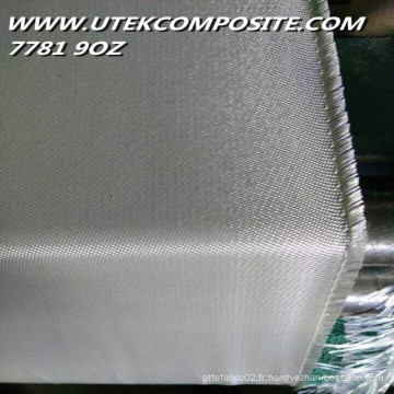 Chine 7781 Tissu en fibre de verre tissé satiné en résine époxy compatible  9 oz Fabricants