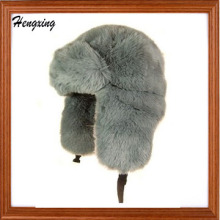 Faux Fur Trapper Hat - Grey Winter Hat Warm Hat