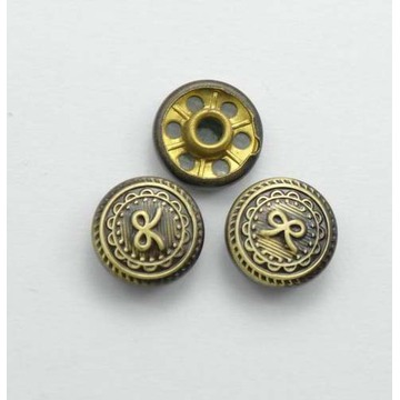 Bronze tone various patterns vintage jeans tack buttons wholesale