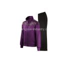 winter season designed female and male sports jackets with knitted fabric