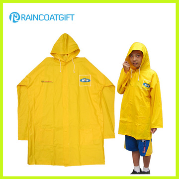 Impermeable de los niños del PVC de la marca de encargo