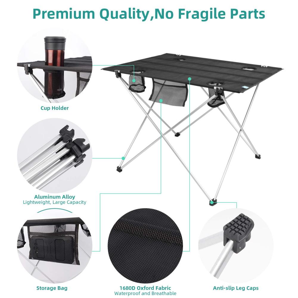 Lightweight Folding Table With 4 Cup Holders Yyz02 1 4