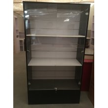 Wood Material Display Cabinet with Glass and Lock