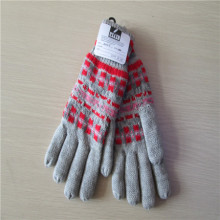 Women's Knitted Gloves with Jacquard Weave