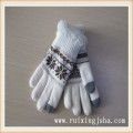 Lady Knitted jacquard touch Screen Gloves