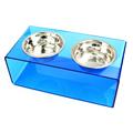 Crystal Two Bowls Dog Feeder For Pet Bowl