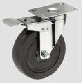 3inch Black Rubber with Whole Brake Caster Wheel