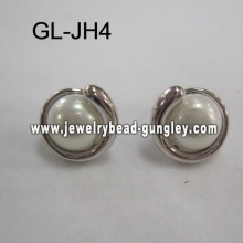 shell pearl earrings women