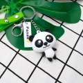 Customizd 3D Panda Silicone PVC suave llavero de metal