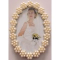 Oval Pearl Wedding Photo Frame