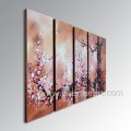 Hand-Painted Abstract Plum Blossom Flower Oil Painting on Canvas Large Modern Wall Art Decoration