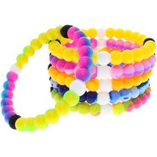 Pulseira de contas silicone crianças braceletes presentes meninas braceletes