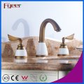 Fyeer Antique Copper 3 Hole Basin Faucet с двойной ручкой