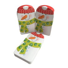 Snowman Shape Tin Box Packaging Wholesale Promotion Gift Christmas