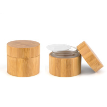 30g 50g Full Bamboo Cream Jar Cosmetic Glass