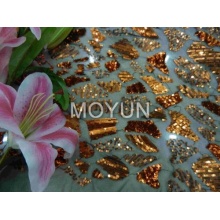 POLY MESH AVEC 3MM SEQUIN EMBD 50/52 "