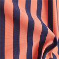 Orange and Black Stripes Spandex Fabric for Swimwear