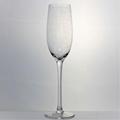 clear red wine glass with bubble design