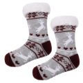 Mens Knitted Fuzzy Sherpa Plush Slipper Socks