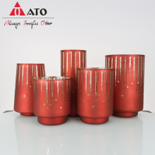 Christmas Led Glass Decoration Candle Holder Cup set