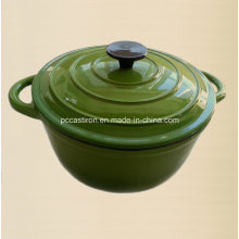 Зеленая чугунная посуда с эмалевым покрытием Китайская фабрика